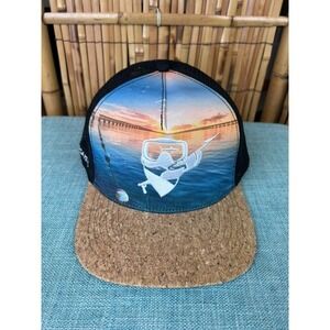 Onboard Band-It Bahia Bouys Florida Keys Fish Diving Snap Back Trucker Style Hat